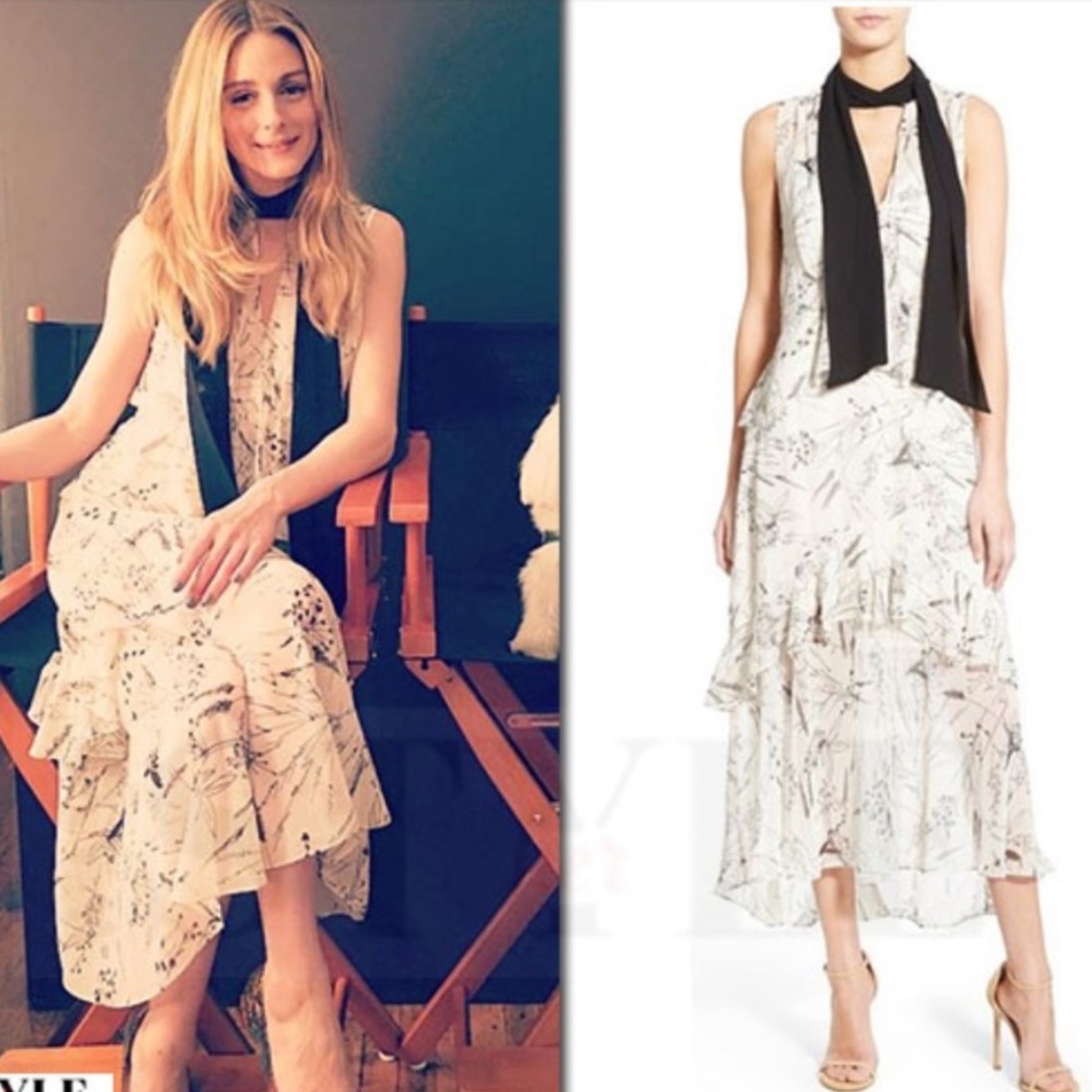 Olivia Palermo x Chelsea 28 Sheer Midi Dress - XS